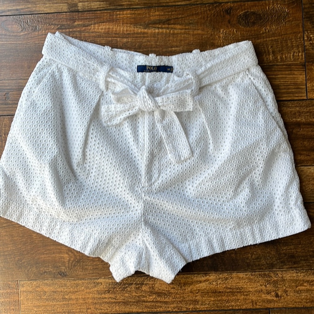 Polo Ralph Lauren white Eyelet shorts